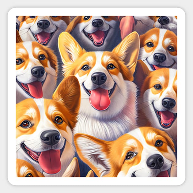 Dog Corgi Wild Nature Funny Happy Humor Photo Selfie Sticker by Cubebox